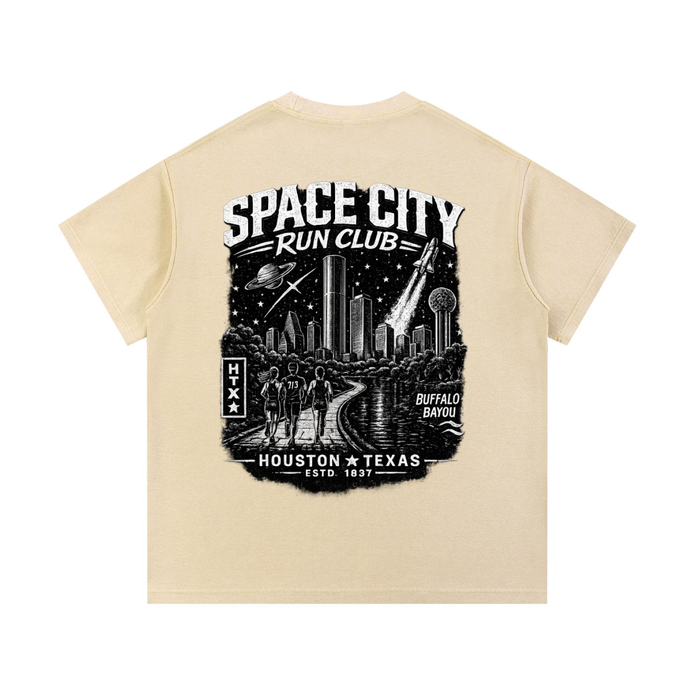 Mineral Wash Waffle Knit T-Shirt